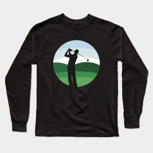 Golf Flat Illustration Long Sleeve T-Shirt